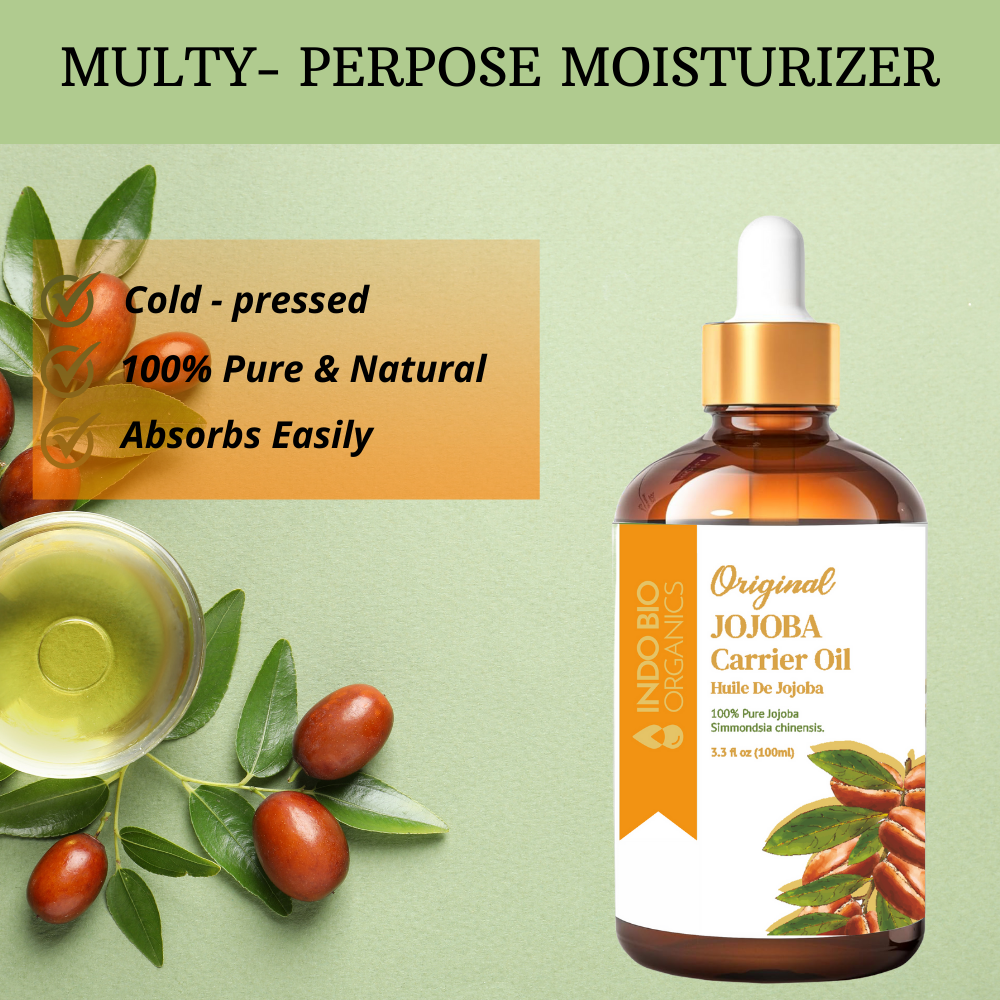 Premium & Pure Jojoba Carrier Oil 100% Pure Moisturizing Oil, skin, hair and body, Unrefined Hexane Free, Natural Cold Pressed + UV Protected,