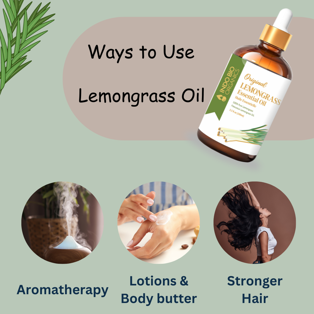 Premium & Pure Lemongrass Essential Oil - 100% Natural, Therapeutic Grade Aromatherapy Oil
