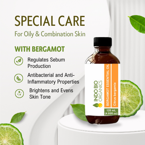 Premium & Pure Bergamot Essential Oil – Calming, Uplifting & Skin-Friendly Aromatherapy