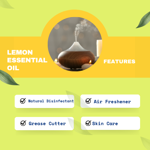 Premium & Pure Lemon Essential Oil | Cold-Pressed & Therapeutic Grade