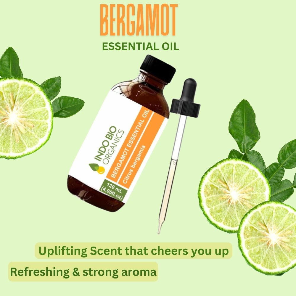 Premium & Pure Bergamot Essential Oil – Calming, Uplifting & Skin-Friendly Aromatherapy