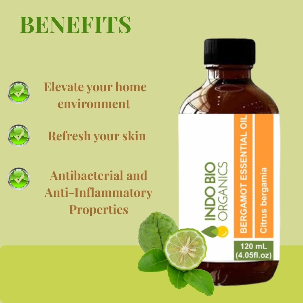 Premium & Pure Bergamot Essential Oil – Calming, Uplifting & Skin-Friendly Aromatherapy