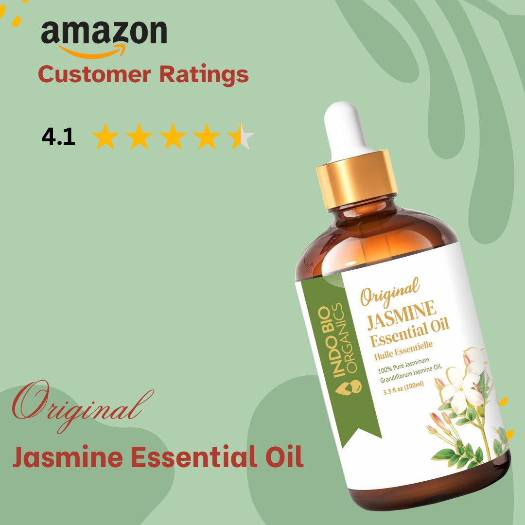 Premium & Pure Jasmine Essential Oil - Aromatherapy Grade, 100% Natural, Therapeutic Scent for Relaxation and Mood Uplift