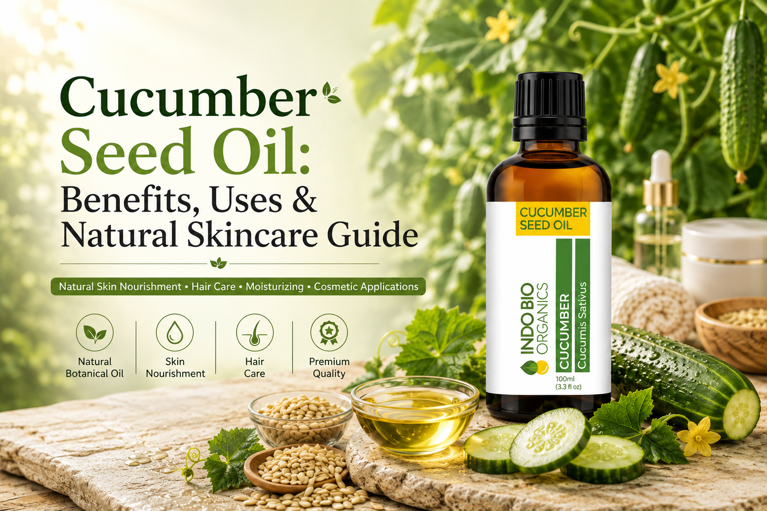Buy Premium Cucumber Seed Oil Canada | Natural Skincare Oil