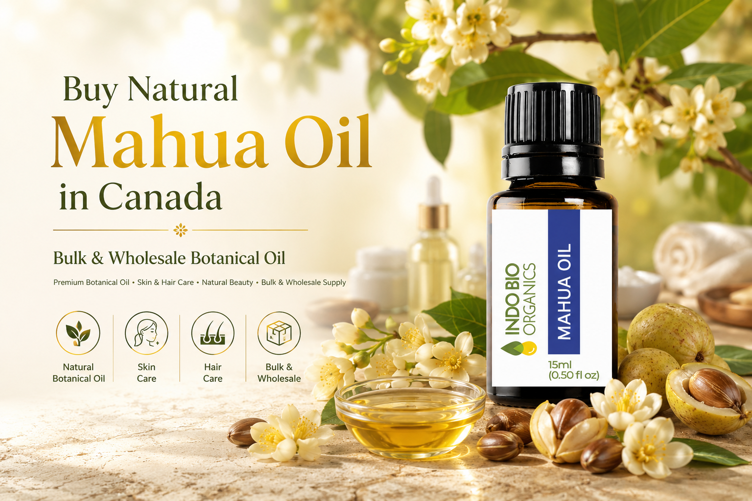 Buy Natural Mahua Oil in Canada | Bulk & Wholesale Botanical Oil