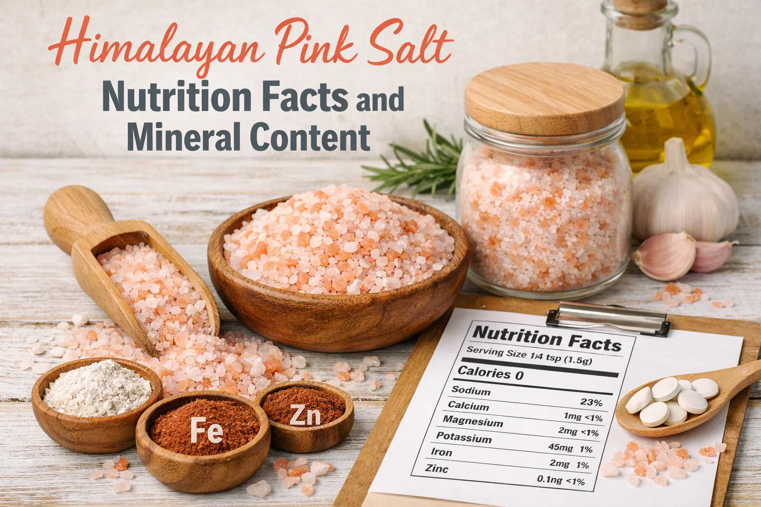 Himalayan Pink Salt Nutrition Facts and Mineral Content